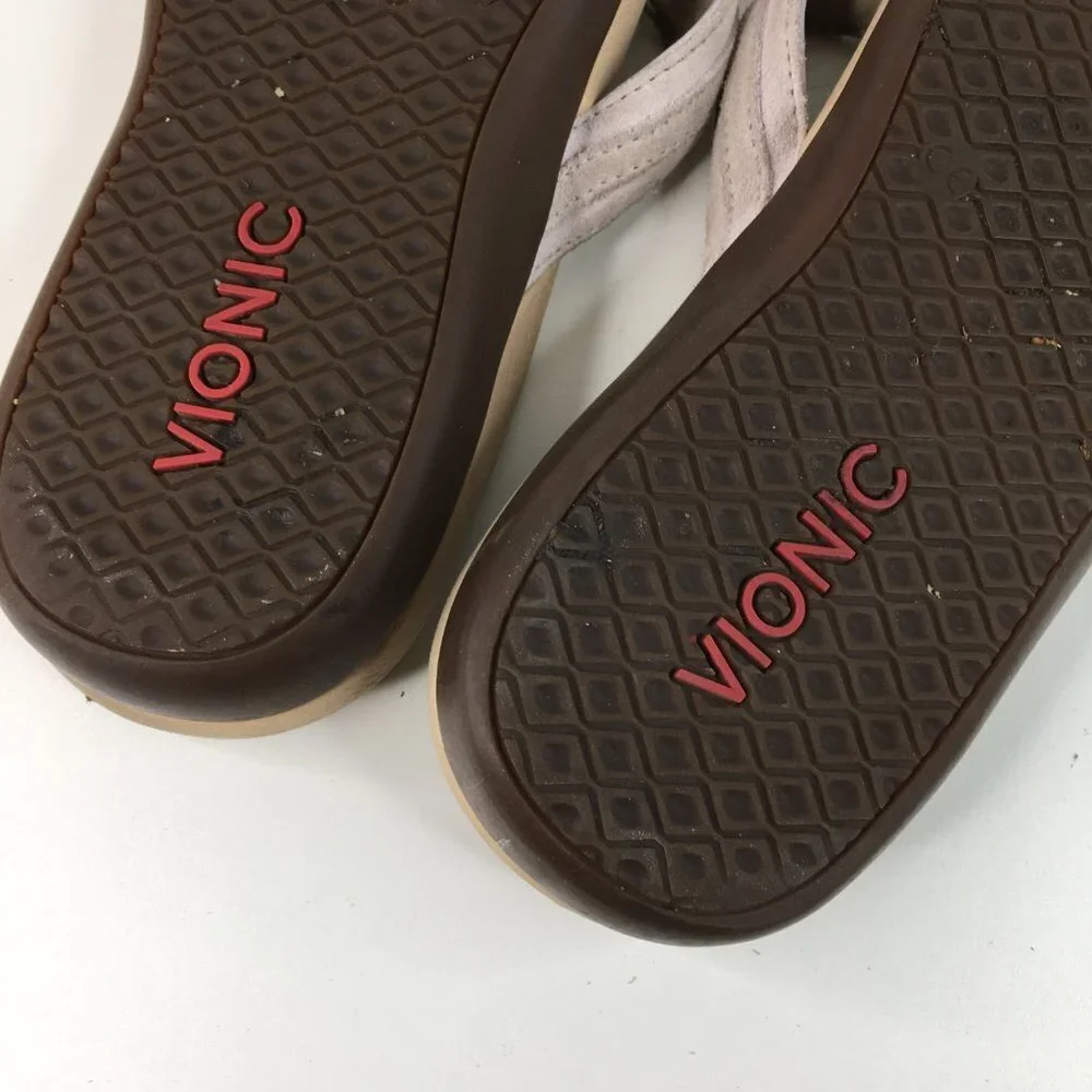 Vionic Tide Aloe Flip Flop Pink Lavender Sandals Size 10